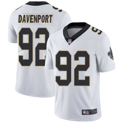Men New Orleans Saints Limited White Marcus Davenport Road Jersey NFL Football #92 Vapor Untouchable Jersey->new orleans saints->NFL Jersey